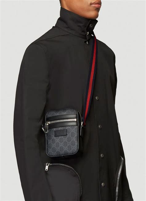 black mens gucci bag|men's gucci crossbody bag sale.